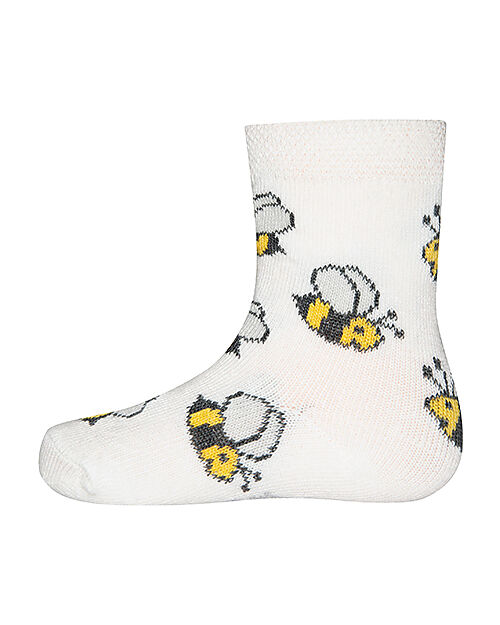 Ewers Calzini per Bambini - Api  - Bianco - Cotone Bio GOTS Calzini