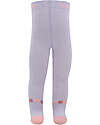 Ewers Collant In Cotone Bio Elasticizzato  - Uccellini - Lilla  -  Certificato GOTS Calze