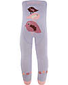 Ewers Collant In Cotone Bio Elasticizzato  - Uccellini - Lilla  -  Certificato GOTS Calze