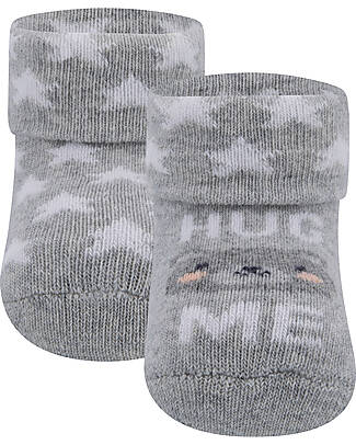 Ewers Set 2 Calzini - Orso e stelle - Grigio - Cotone Bio GOTS Calzini