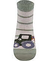 Ewers Set 2 Calzini - Trattore - Beige/Verde - Cotone Bio GOTS Calzini