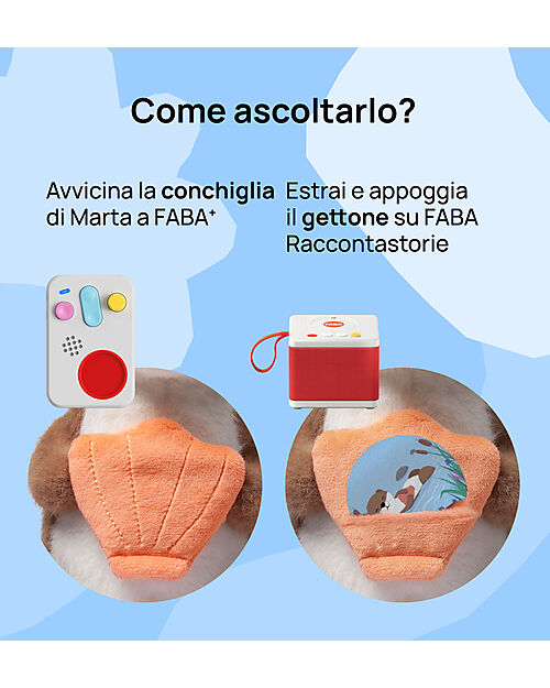 Faba Coccole e abbracci con Marta - Personaggio Sonoro per Raccontastorie Faba Lettori Audio