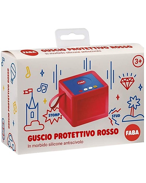 Faba Guscio protettivo in Silicone - Rosso Lettori Audio