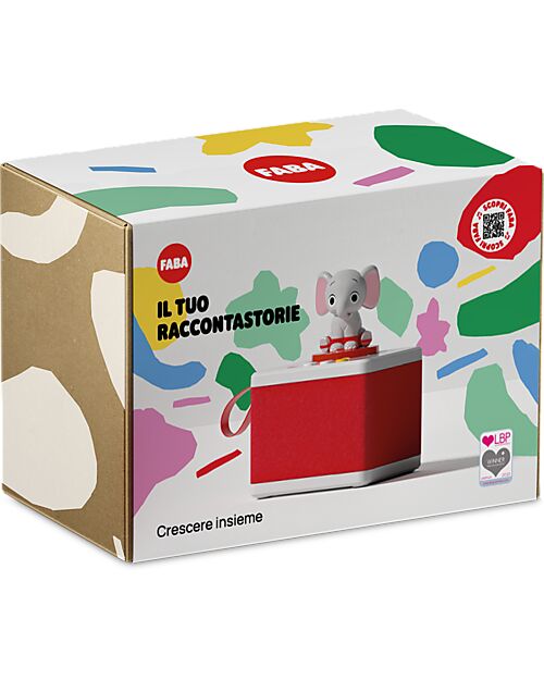 Faba Raccontastorie Faba Starter Set Bianco - Include: Cassa Audio Bluetooth + Personaggio Sonoro - 15 Brani Lettori Audio