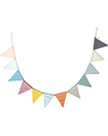 Fabelab Ghirlanda Soffice Bandierine Multicolore (1,5 m) - 100% Cotone Bio Decorazioni da Parete