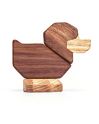 FableWood Anatroccolo 3D Magnetico da 3 Pezzi - Legno Sostenibile Animali in Legno