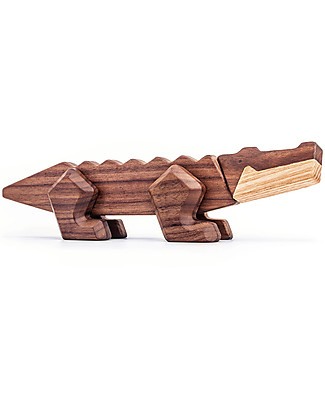 FableWood Coccodrillo 3D Magnetico da 6 Pezzi - Legno Sostenibile Animali in Legno