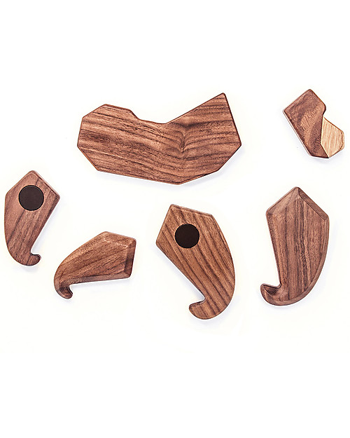 FableWood Gorilla 3D Magnetico da 6 Pezzi - Legno Sostenibile Animali in Legno