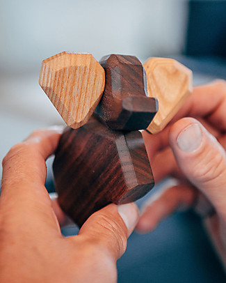 FableWood Mini Elefante 3D Magnetico da 2 Pezzi - Legno Sostenibile Animali in Legno