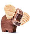 FableWood Mini Elefante 3D Magnetico da 2 Pezzi - Legno Sostenibile Animali in Legno