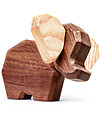 FableWood Mini Elefante 3D Magnetico da 2 Pezzi - Legno Sostenibile Animali in Legno