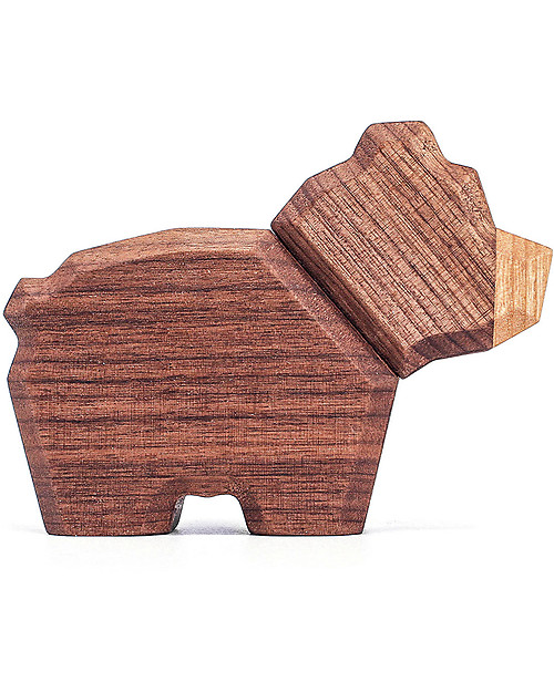 FableWood Mini Orso 3D Magnetico da 2 Pezzi - Legno Sostenibile Animali in Legno