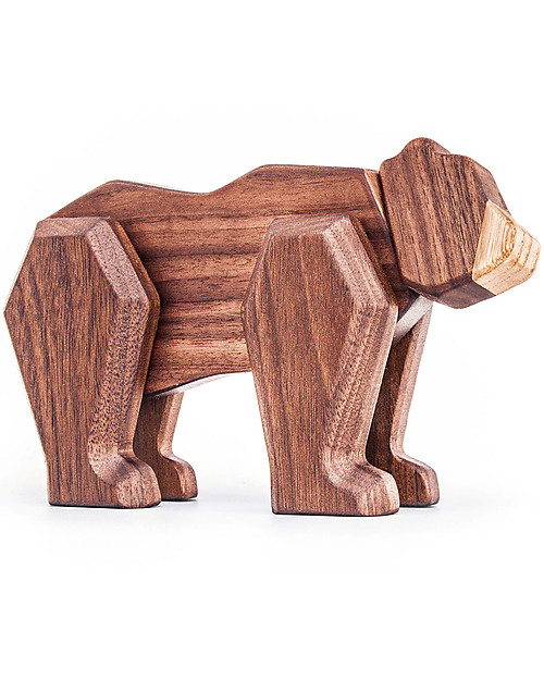 FableWood Orso 3D Magnetico da 6 Pezzi - Legno Sostenibile Animali in Legno