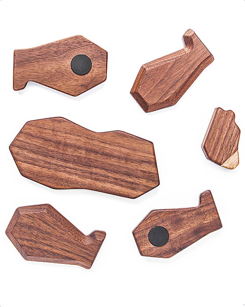 FableWood Orso 3D Magnetico da 6 Pezzi - Legno Sostenibile Animali in Legno