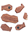 FableWood Orso 3D Magnetico da 6 Pezzi - Legno Sostenibile Animali in Legno