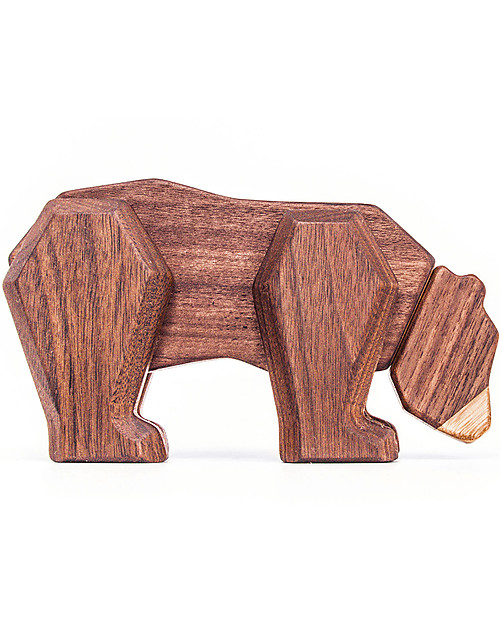 FableWood Orso 3D Magnetico da 6 Pezzi - Legno Sostenibile Animali in Legno