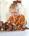FableWood Papera 3D Magnetica da 5 Pezzi - Legno Sostenibile Animali in Legno