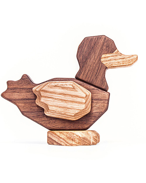 FableWood Papera 3D Magnetica da 5 Pezzi - Legno Sostenibile Animali in Legno