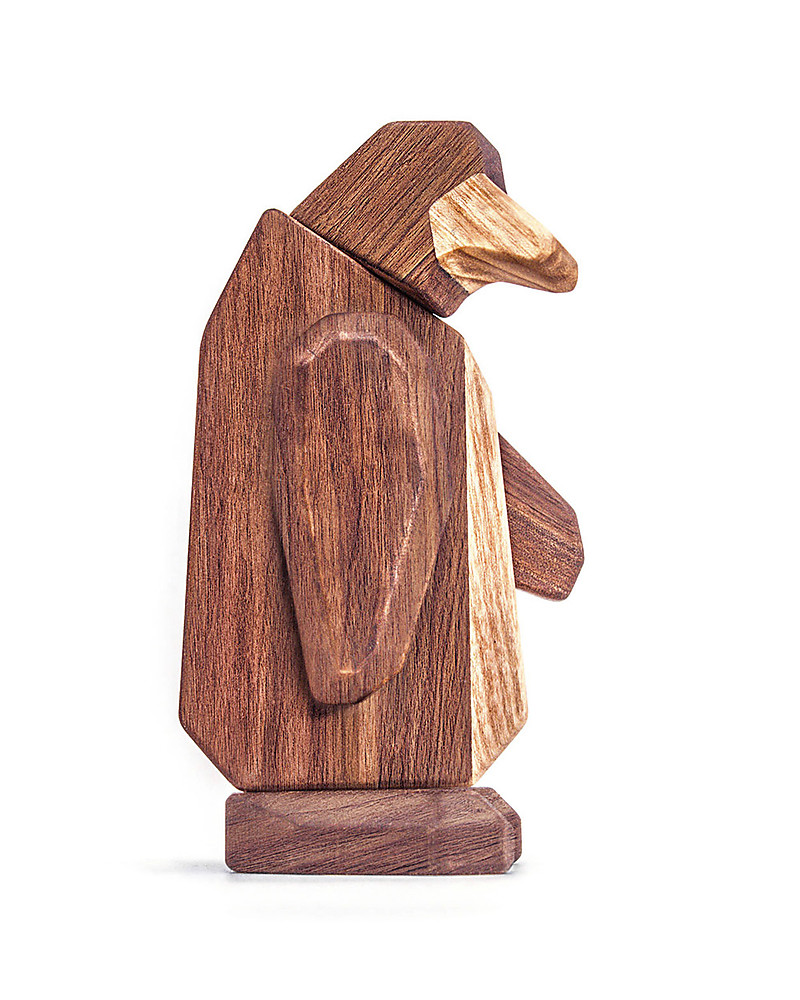 Puzzle 3D tridimensionale in legno "Pinguino" 