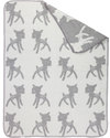 Fabulous Goose Baby Copertina Bambi - Grigio chiaro - Doubleface - 100% Cotone Spazzolato (Effetto Felpa: Morbido e caldo) 75 x 100 cm Swaddle di Mussola