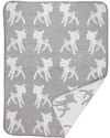 Fabulous Goose Baby Copertina Bambi - Grigio chiaro - Doubleface - 100% Cotone Spazzolato (Effetto Felpa: Morbido e caldo) 75 x 100 cm Swaddle di Mussola