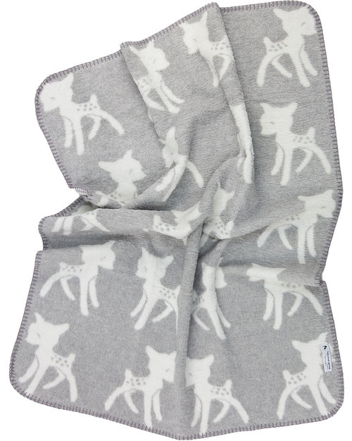 Fabulous Goose Baby Copertina Bambi - Grigio chiaro - Doubleface - 100% Cotone Spazzolato (Effetto Felpa: Morbido e caldo) 75 x 100 cm Swaddle di Mussola