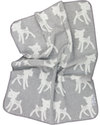 Fabulous Goose Baby Copertina Bambi - Grigio chiaro - Doubleface - 100% Cotone Spazzolato (Effetto Felpa: Morbido e caldo) 75 x 100 cm Swaddle di Mussola