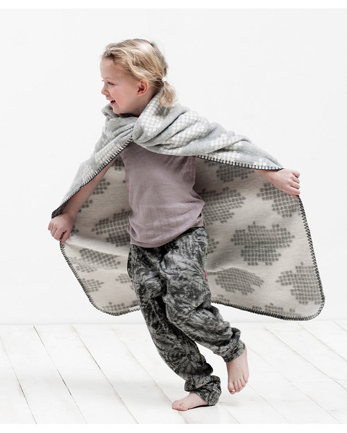 Fabulous Goose Baby Copertina Nuvole - Grigia Doubleface - 100% Cotone Spazzolato (Effetto Felpa: Morbido e caldo) 75 x 100 cm Swaddle di Mussola