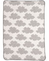 Fabulous Goose Baby Copertina Nuvole - Grigia Doubleface - 100% Cotone Spazzolato (Effetto Felpa: Morbido e caldo) 75 x 100 cm Swaddle di Mussola