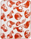 Fabulous Goose Baby Copertina Volpi - Arancio Doubleface - 100% Cotone Bio Spazzolato (Effetto Felpa: Morbido e caldo) 75 x 100 cm Swaddle di Mussola