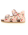 Falcotto Sandalo Bea - in Pelle - Ciliegie - Cipria - Chiusura con Fibbia e Velcro Sandali