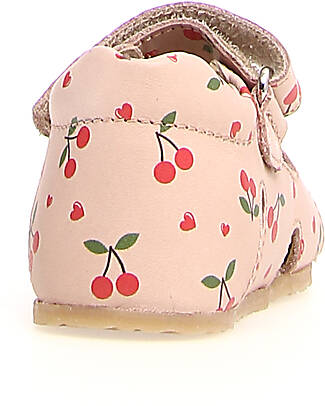 Falcotto Sandalo Bea - in Pelle - Ciliegie - Cipria - Chiusura con Fibbia e Velcro Sandali