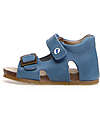 Falcotto Sandalo Bea Wax - in Pelle - Blu - Chiusura con Fibbia e Velcro Sandali