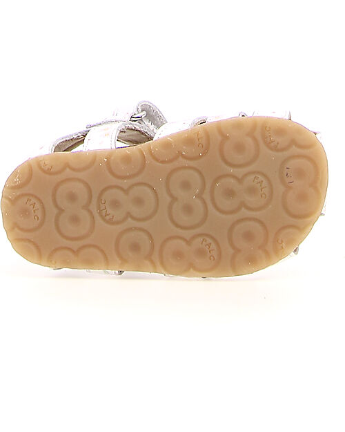 Falcotto Sandalo Semi Chiuso Alby - in Pelle - Fiori - Bianco Sandali