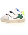 Falcotto Sneakers Alnoite Light - Bianco/Verde/Giallo Fluo - Pelle Spazzolata e Suede Sneakers
