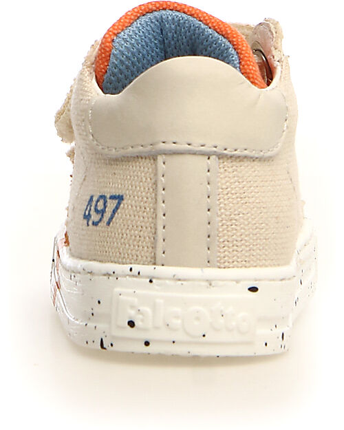 Falcotto Sneakers Salazar - Canvas - Delavè/Celeste/Milk - Dettaglio in Pelle Sneakers