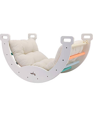 Family Nation Arco Montessori Rainbow - Sunny Beach + Cuscino - Sviluppa Equilibrio e Agilità Giochi Montessoriani