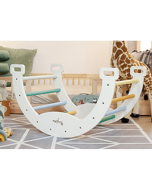 Family Nation Arco Montessori Rainbow - Sunny Beach + Cuscino - Sviluppa Equilibrio e Agilità Giochi Montessoriani