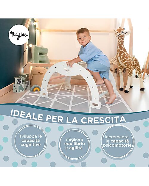 Family Nation Arco Montessori Rainbow - Sunny Beach - Sviluppa Equilibrio e Agilità Giochi Montessoriani