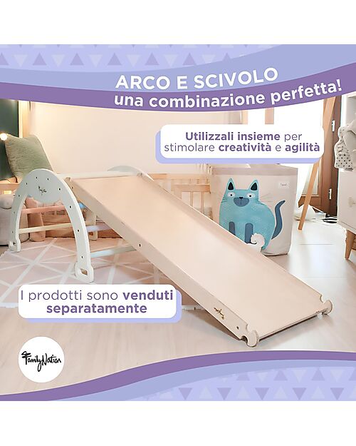 Family Nation Arco Montessori Rainbow - Sunny Beach - Sviluppa Equilibrio e Agilità Giochi Montessoriani