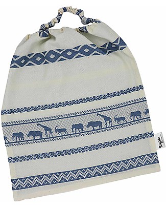 Family Nation Bavaglio con Elastico - Reversibile - Safari - 100% Sostenibile e Made in Toscana - Perfetti per l'Asilo! Bavagli Con Elastico