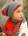 Family Nation + BettaKnit Kit Maglia Fai da Te Sciarpa e Cappello Old School Rosso - 100% Lana Merino Sciarpe