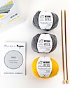 Family Nation + BettaKnit Kit Maglia Fai da Te Sciarpa e Cappello Pixie Giallo - 100% Lana Merino Sciarpe