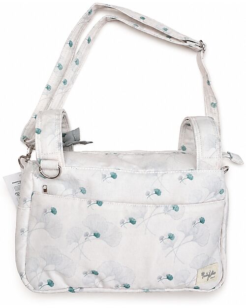 Family Nation Borsa Organizer per Passeggino - Ginkgo - Avorio - Cotone - Compatibile con tutti i modelli di passeggino Borse e Organizer