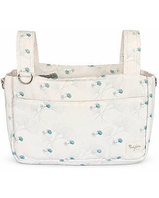 Family Nation Borsa Organizer per Passeggino - Ginkgo - Avorio - Cotone - Compatibile con tutti i modelli di passeggino Borse e Organizer