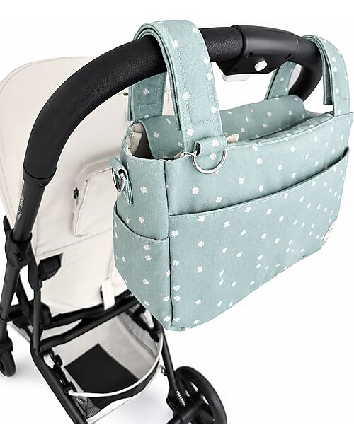 Family Nation Borsa Organizer per Passeggino - Quadrifoglio - Verde - Compatibile con tutti i modelli di passeggino Borse e Organizer