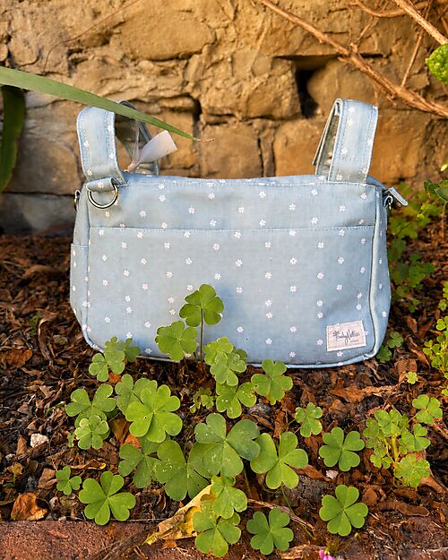 Family Nation Borsa Organizer per Passeggino - Quadrifoglio - Verde - Cotone - Compatibile con tutti i modelli di passeggino Borse e Organizer