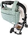 Family Nation Borsa Organizer per Passeggino - Quadrifoglio - Verde - Cotone - Compatibile con tutti i modelli di passeggino Borse e Organizer