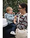 Family Nation Borsa Organizer per Passeggino - Righe - Beige - 100% Cotone - Compatibile con tutti i modelli di passeggino Borse e Organizer