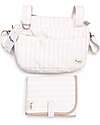 Family Nation Borsa Organizer per Passeggino - Righe - Beige - Compatibile con tutti i modelli di passeggino Borse e Organizer